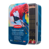 Олівці кольорові Derwent Chromaflow 36 кол. у металевому пеналі (5028252627498) Diawest
