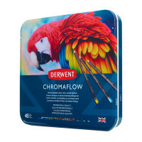Олівці кольорові Derwent Chromaflow 48 кол. у металевому пеналі (5028252627511) Diawest