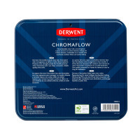 Олівці кольорові Derwent Chromaflow 48 кол. у металевому пеналі (5028252627511) Diawest