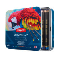 Олівці кольорові Derwent Chromaflow 48 кол. у металевому пеналі (5028252627511) Diawest