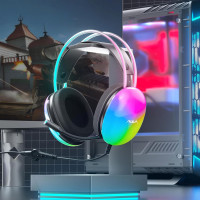 Навушники Aula S505 RGB Transparent Gaming Headset Black (6948391235479) Diawest