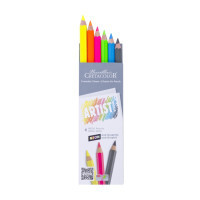 Олівці кольорові Cretacolor МЕГА Artist Studio Line 5 шт неонових + 1 графітовий МЕГА НВ (9014400277109) Diawest