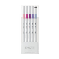 Лайнер UNI набір Emott Floral Color 0.4 мм 5 кольорів (PEM-SY/5C.07FC) Diawest