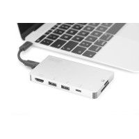 Порт-реплікатор Digitus Travel USB-C, 6 Port (DA-70867) Diawest