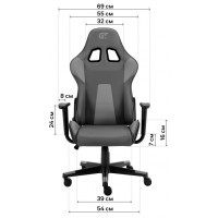 Крісло ігрове GT Racer X-2316 Gray/Gray (X-2316 Fabric Gray/Gray) Diawest