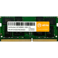 Модуль пам'яті для ноутбука SoDIMM DDR4 16GB 2666 MHz ATRIA (UAT42666CL19SK1/16) Diawest