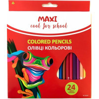 Олівці кольорові Maxi Africa пластикові 24 кольори (MX11527) Diawest