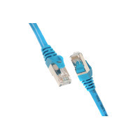Патч-корд 1м S/FTP Cat 6 CU PVC 26AWG 7/0.16 blue 2E (2E-PC6SFTPCOP-100BL) Diawest