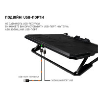 Підставка до ноутбука DYXON FIX COOLING 4 Black (DXNLSFC4B) Diawest