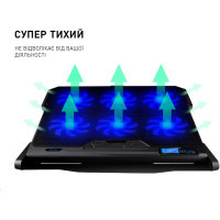 Підставка до ноутбука DYXON FIX COOLING 4 Black (DXNLSFC4B) Diawest