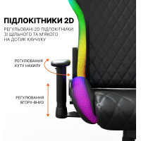 Крісло ігрове GamePro Hero RGB Black (GC-700-Black) Diawest