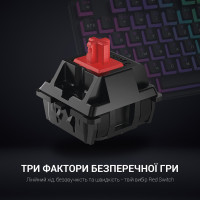 Клавіатура GamePro MK80R Red Switch RGB USB Black (MK80R) Diawest