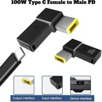 Перехідник PD 100W USB-C F to DC Male Jack square mouth Lenovo Thinkpad ST-Lab (PD100W-Lenovo) Diawest
