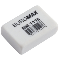 Гумка Buromax S прямокутна 26x18x8 мм біла (BM.1116) (продається по 80 шт) Diawest