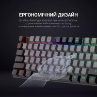 Клавіатура GamePro MK100B Blue Switch LED USB Black (MK100B) Diawest