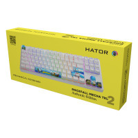 Клавіатура Hator Rockfall 2 Mecha TKL Authentic Edition Aurum Milky Way Silent USB Fighting Cats (HTK-532) Diawest