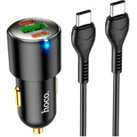 Зарядний пристрій HOCO N26 2xType-C, USB-A Black (6931474765208) Diawest