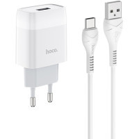 Зарядний пристрій HOCO C72A Glorious single port charger set(Type-C) White (6931474713018) Diawest