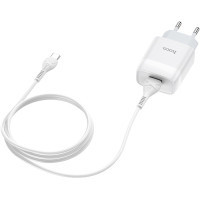 Зарядний пристрій HOCO C72A Glorious single port charger set(Type-C) White (6931474713018) Diawest