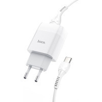 Зарядний пристрій HOCO C72A Glorious single port charger set(Type-C) White (6931474713018) Diawest