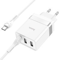 Зарядний пристрій HOCO N21 Pro charger set (C to C) White (6931474778802) Diawest