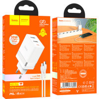 Зарядний пристрій HOCO N21 Pro charger set (C to C) White (6931474778802) Diawest