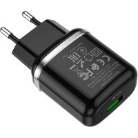 Зарядний пристрій HOCO N3 Special single port QC3.0 (cable Type-C) Black (6931474729385) Diawest