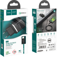 Зарядний пристрій HOCO N3 Special single port QC3.0 (cable Type-C) Black (6931474729385) Diawest
