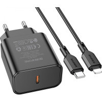 Зарядний пристрій BOROFONE BA71A charger set (C to iP) Black (BA71ACLB) Diawest