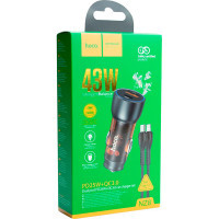 Зарядний пристрій HOCO N28 USB-A/Type-C Brown (6931474782731) Diawest