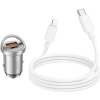 Зарядний пристрій HOCO NZ10 Handy USB-A/Type-C Silver (6942007601832) Diawest