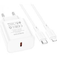 Зарядний пристрій BOROFONE BA71A charger set (C to iP) White (BA71ACLW) Diawest