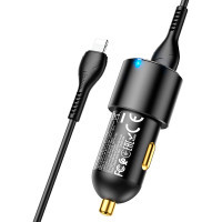 Зарядний пристрій HOCO N26 2xType-C, USB-A Black (6931474765192) Diawest