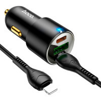 Зарядний пристрій HOCO N26 2xType-C, USB-A Black (6931474765192) Diawest
