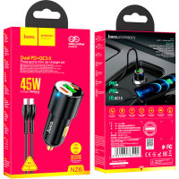 Зарядний пристрій HOCO N26 2xType-C, USB-A Black (6931474765192) Diawest