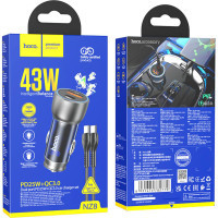 Зарядний пристрій HOCO NZ8 charger set (C to C) USB-A/Type-C Blue (6931474782779) Diawest