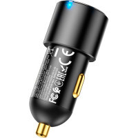 Зарядний пристрій HOCO NZ6 2xType-C, USB-A Black (6931474765185) Diawest