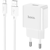 Зарядний пристрій HOCO C106A charger set(iP) White (6931474783899) Diawest