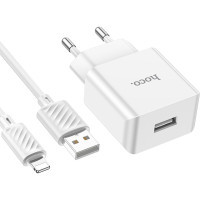 Зарядний пристрій HOCO C106A charger set(iP) White (6931474783899) Diawest
