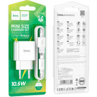 Зарядний пристрій HOCO C106A charger set(iP) White (6931474783899) Diawest