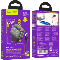 Зарядний пристрій HOCO N34 Dazzling dual-port Black (6931474799173) Diawest