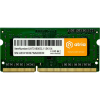 Модуль пам'яті для ноутбука SoDIMM DDR3 4GB 1600 MHz ATRIA (UAT31600CL11SK1/4) Diawest