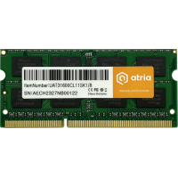 Модуль пам'яті для ноутбука SoDIMM DDR3 8GB 1600 MHz ATRIA (UAT31600CL11SK1/8) Diawest