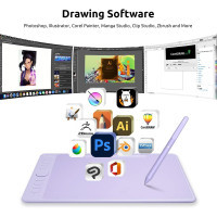Графічний планшет Parblo Intangbo M Violet (INTANGBOMP) Diawest
