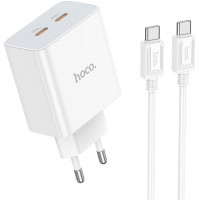 Зарядний пристрій HOCO C108A charger set(C to C) White (6931474784452) Diawest