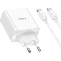 Зарядний пристрій HOCO C108A charger set(C to C) White (6931474784452) Diawest