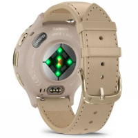 Смарт-годинник Garmin Venu 3S, Fr. Gray + Soft Gold, Leather, GPS (010-02785-55) Diawest