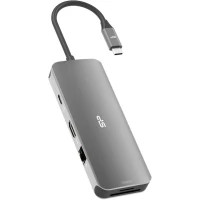 Концентратор Silicon Power USB-C 8-in-1 SR30 Silver Aluminum (SPU3C08DOCSR300G) Diawest