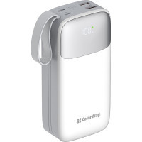 Батарея універсальна ColorWay 30 000 mAh Powerful (USB QC3.0 + USB-C Power Delivery 22.5W) (CW-PB300LPA4WT-PDD) Diawest