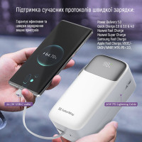 Батарея універсальна ColorWay 50 000 mAh Powerful (USB QC3.0 + USB-C Power Delivery 22.5W) (CW-PB500LPA4WT-PDD) Diawest